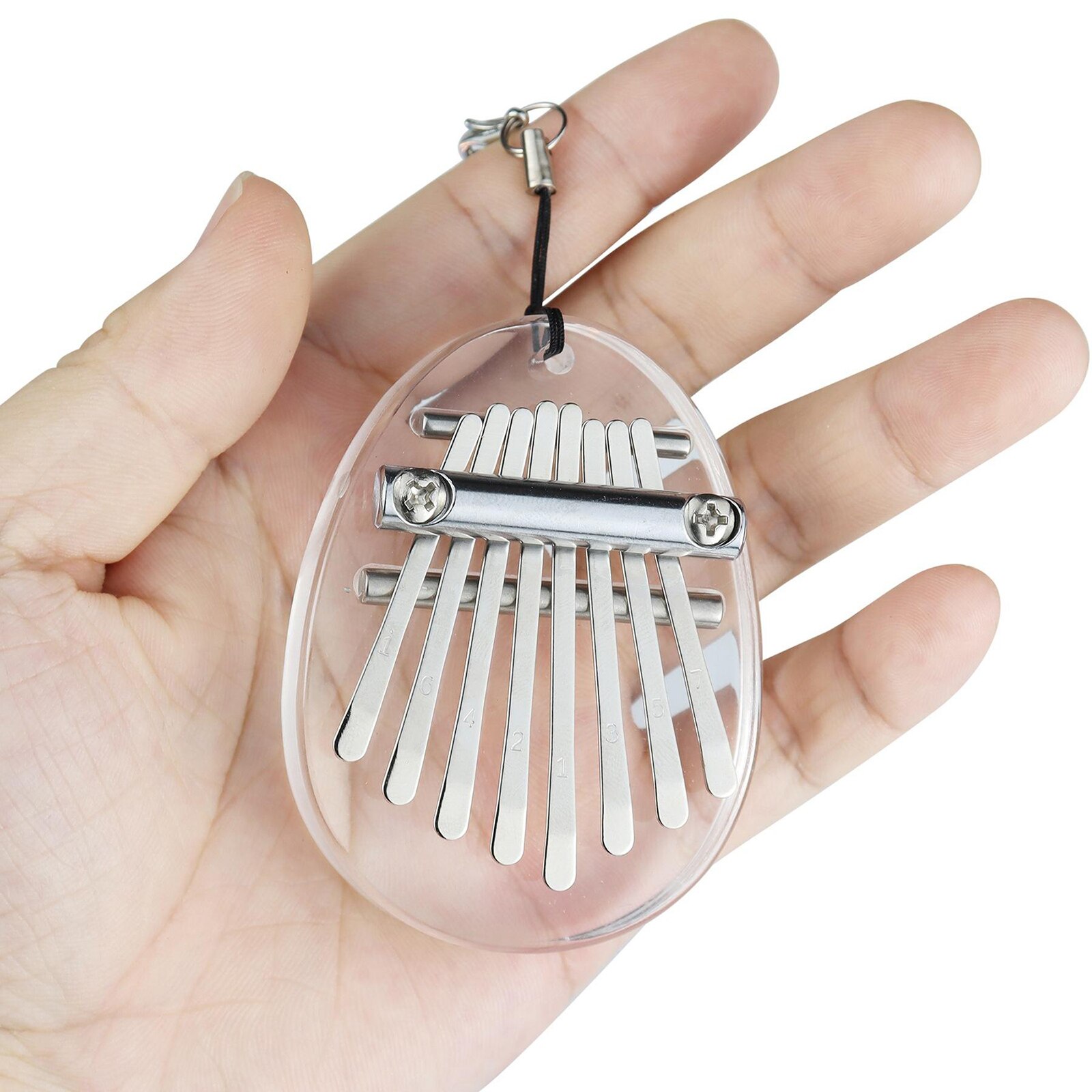 Draagbare Duim Piano Kristal Transparante Kalimba Instrument 8 Toetsen Mini Thumb Piano Muziekinstrument Voor Beginner Piano