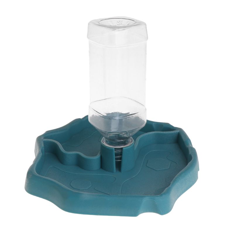 Comedero de reptiles 2 en 1 automático, plato de alimentación de agua, dispensador de tortuga Lagarto