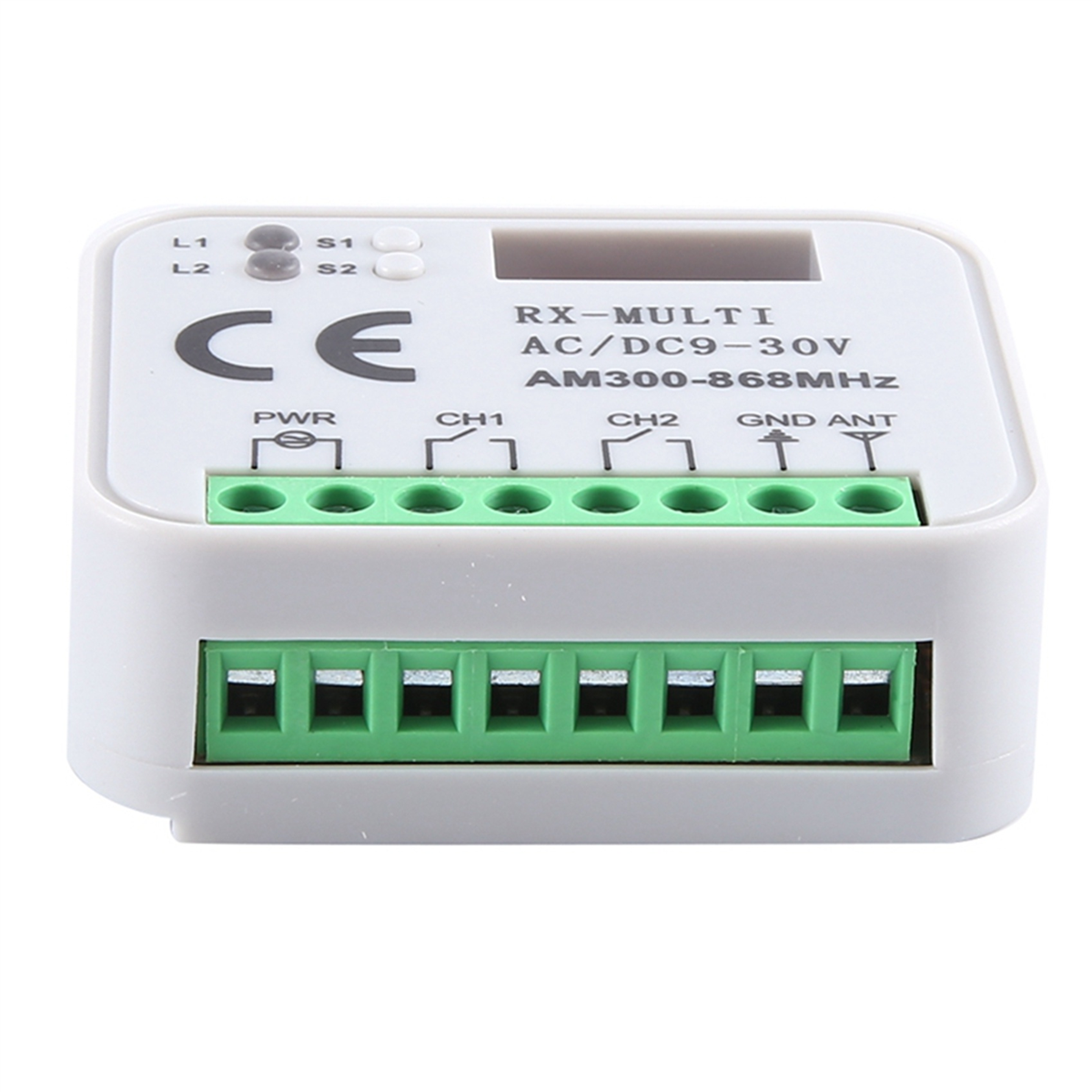 Universal RX Multi Frequency 300-868MHz Receiver 2CH 12V 24V Relay Module Garage Door Remote Control 433.92MHz 868MHzJAS