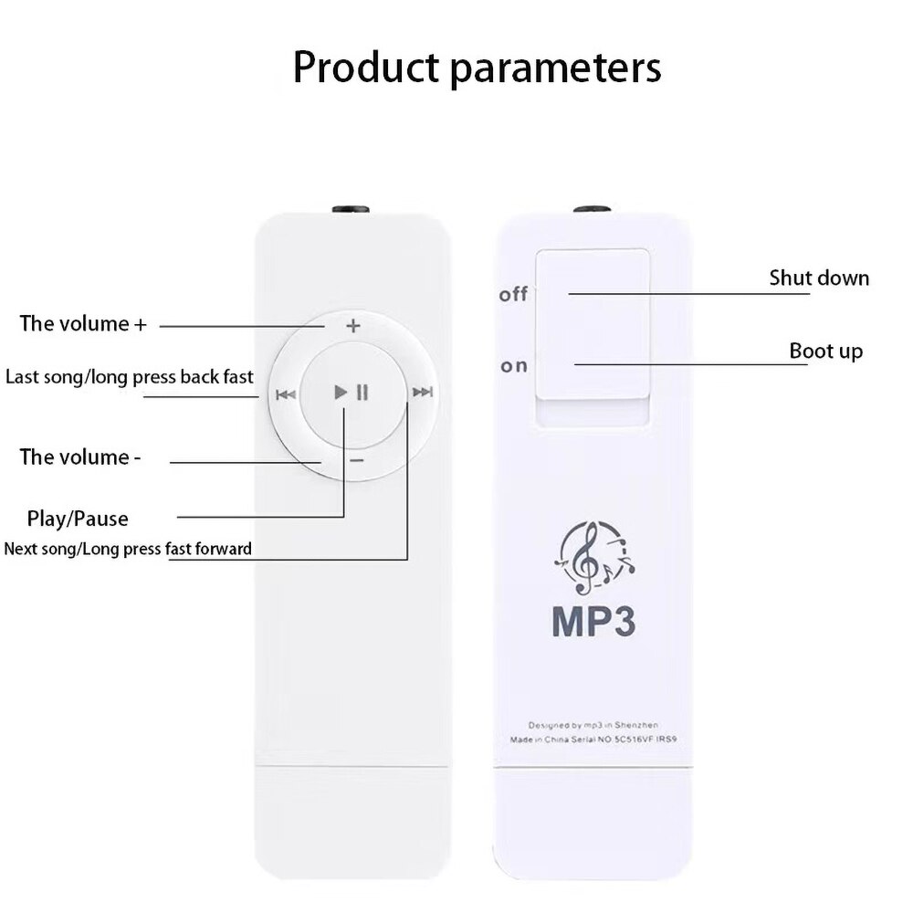 USB In-line Card MP3 Player U Disk Mp3 Player Reproductor De Musica Lossless Sound Music Media MP3 Player Flash Memory