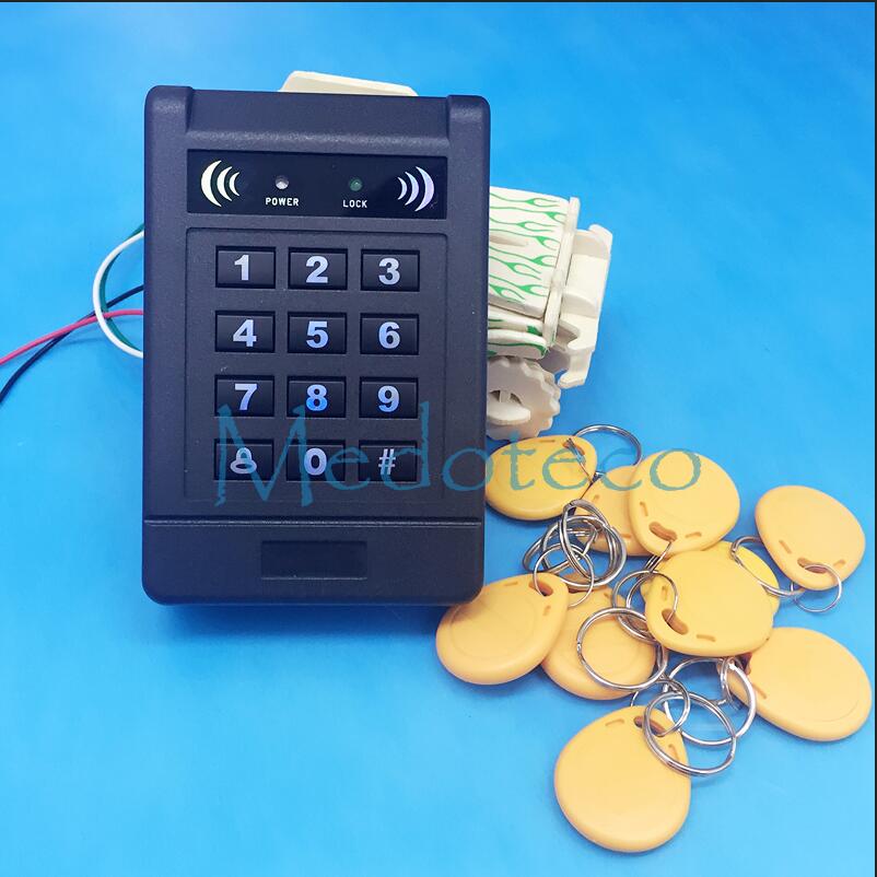Contact-minder Inductieve RFID Proximity Card Toegangscontrole Systeem RFID/EM Lichtgevende Toetsenbord Proximity Deurslot wiegand input: Yellow Keycard