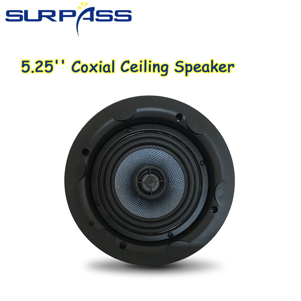 Home Audio PA System Ceiling Speaker 25W HiFi Stereo Sound Subwoofer Background Music Loudspeaker 5.25'' White In Wall Speakers