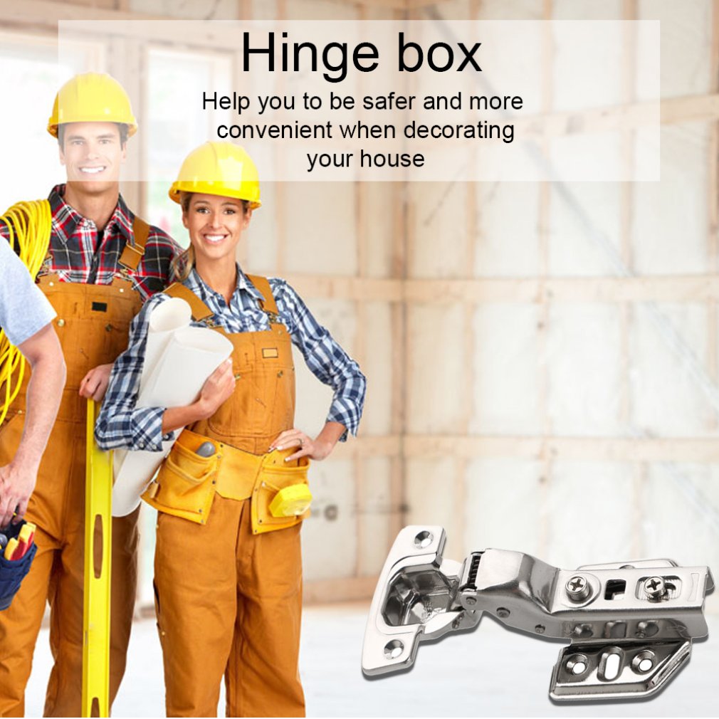 2pcs 304 Stainless Steel 2.0 Fixed Straight Arm Hydraulic Hinge Buffer Damping Cabinet Door Detachable Aircraft Hinge