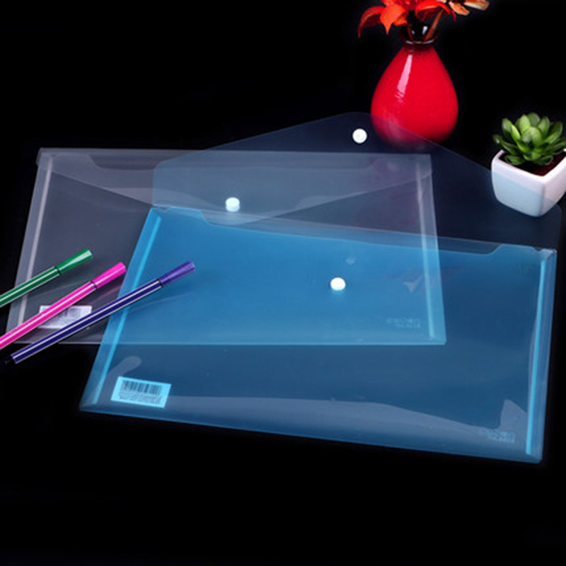 Kontor  a4 filpåsar genomskinlig plast fil dokumentpåse pvc skolmapp  a4 mappar för papper 6 st/lot