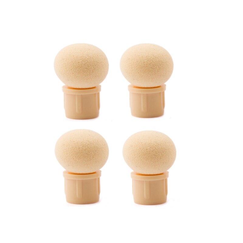 1 Set Double-headed Gradient Brushes Dust Brush Acrylic Rhinestone Sponge Nail Art Brush For Ombre Gradient Nails Manicure Tool: A 4pc Round head