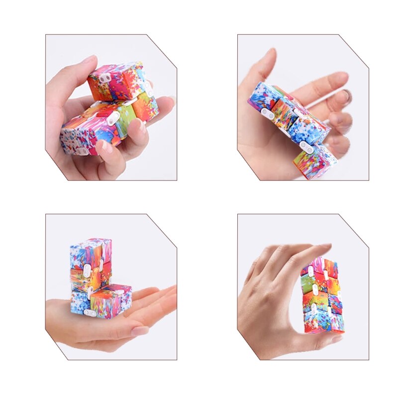 1Pc Cube Puzzel Speelgoed Abs Plastic Stress Reliever Brain Teasers Infinity Magische Kubus Verminderen Druk Speelgoed Praktische Joke & dxad