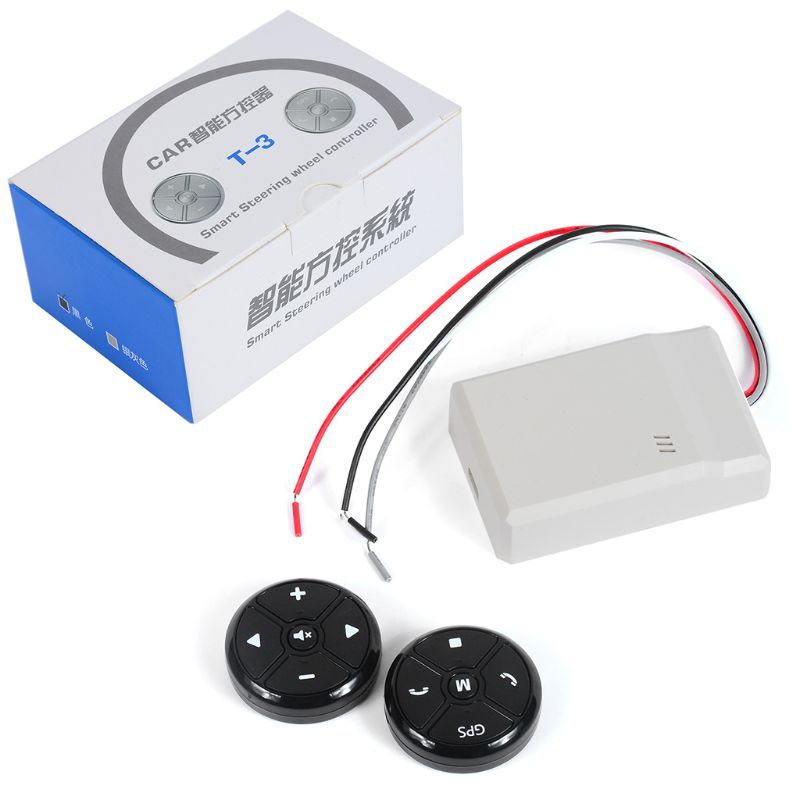 Universal Car Steering Wheel Controller 4Key Music Wireless DVD GPS Steering Wheel Remote Control Button