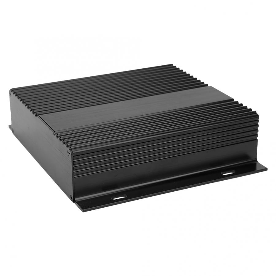Aluminum Enclosure Case Project Box Brushed Black Enclosure Case DIY PCB Junction Heat Dissipation 41x168x150mm