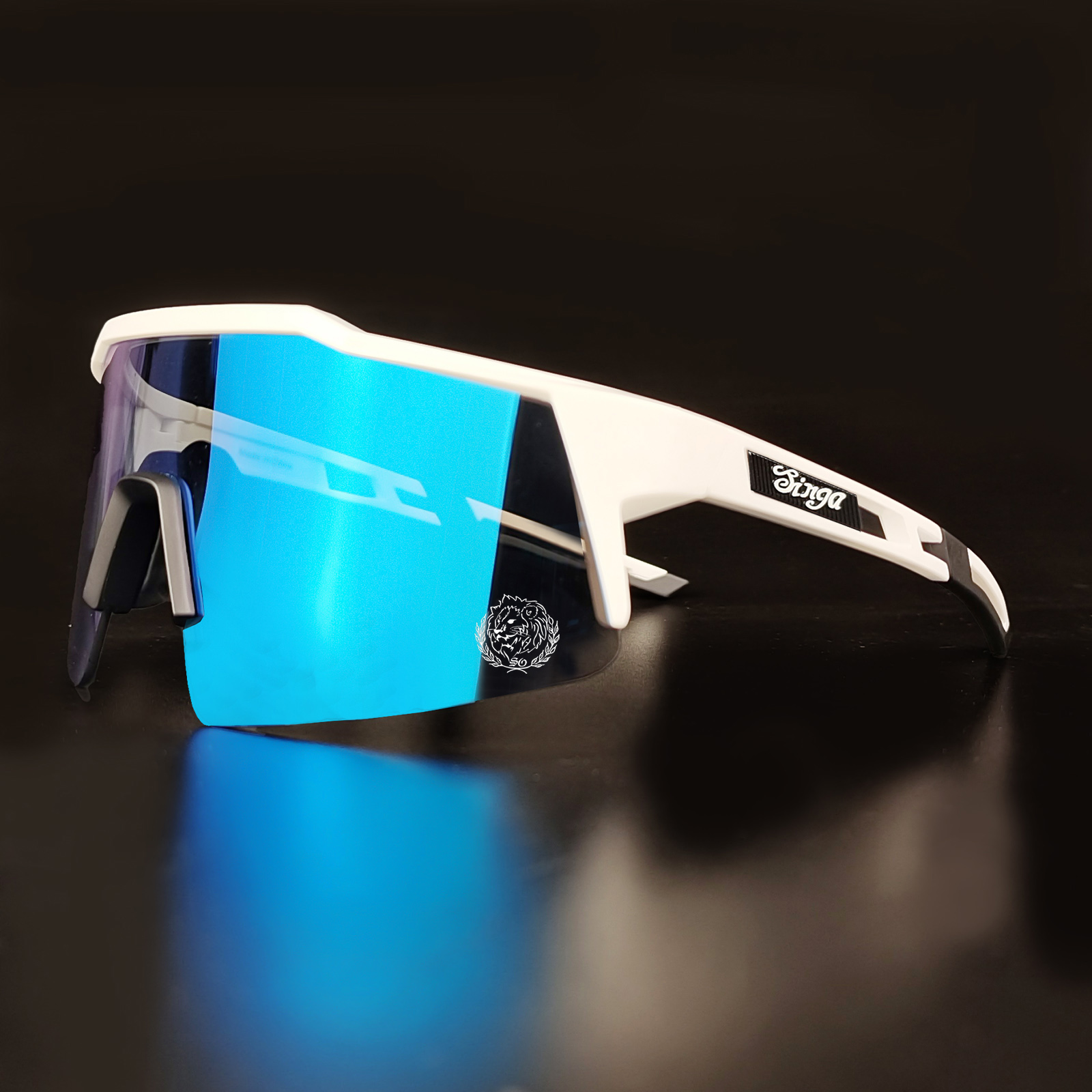 Cykelsolglasögon utomhussporter cykelglasögon polariserade glasögon män kvinnor mountainbike racercykel cykelglasögon solglasögon: Grå / Grön