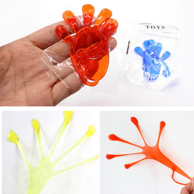 Elastic Sticky Squishy Slap Hands Palm Toy Jokes Pranks Gags & Practical Jokes Sticky Hands Palm Party Favor Novelty Toys