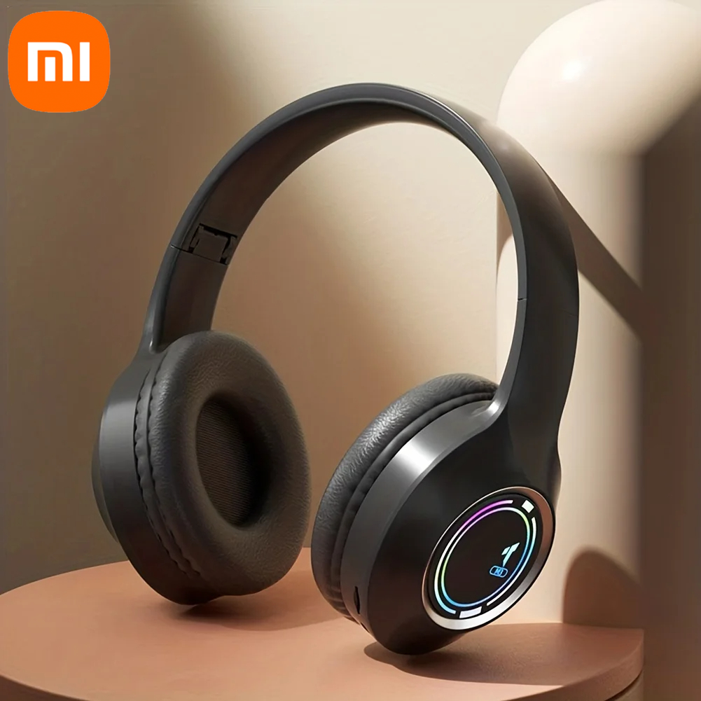 Cuffie Bluetooth Xiaomi Cuffie wireless sopra l'orecchio Stereo basso ad alta fedeltà con microfono Cuffie pieghevoli per giochi musicali: WHITE