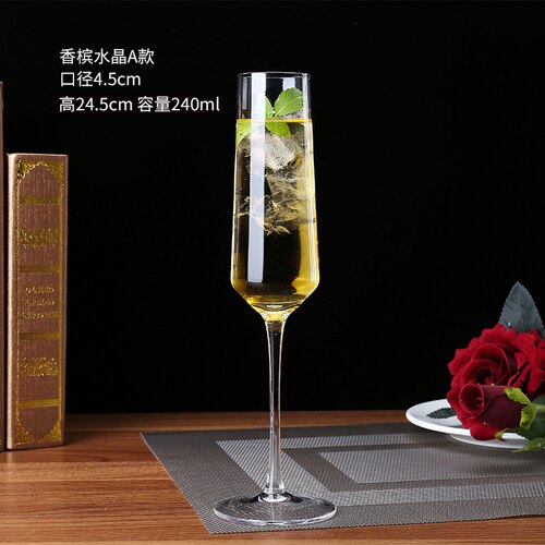 Doble veggglass champagne fløyter beger boble vin tulipan cocktail bryllupsfest glass kopp skåling  lw0316247: Stil b