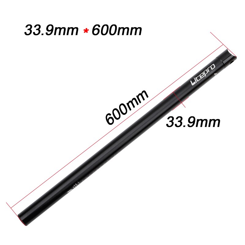 Litepro Vouwfiets Zadelpen Fiets Zadelpen 33.9*600Mm Ultralight Aluminium Fietsstoeltje Buis Accessoires