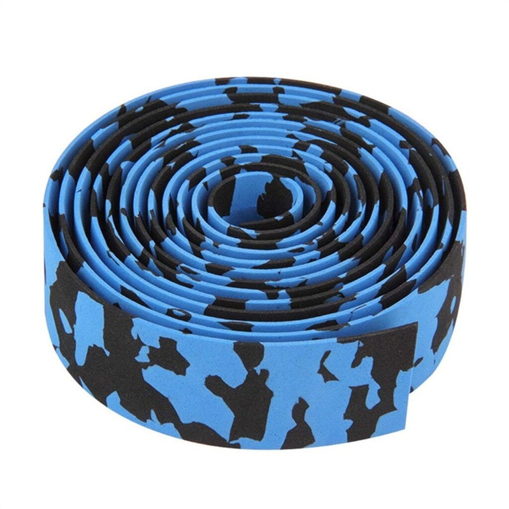 2 pezzi di nastro elastico per manubrio per bicicletta EVA ad alta elasticità ciclismo montagna bicicletta maniglia cintura avvolgente riflettente cintura per bici da strada con tappi per barra #30