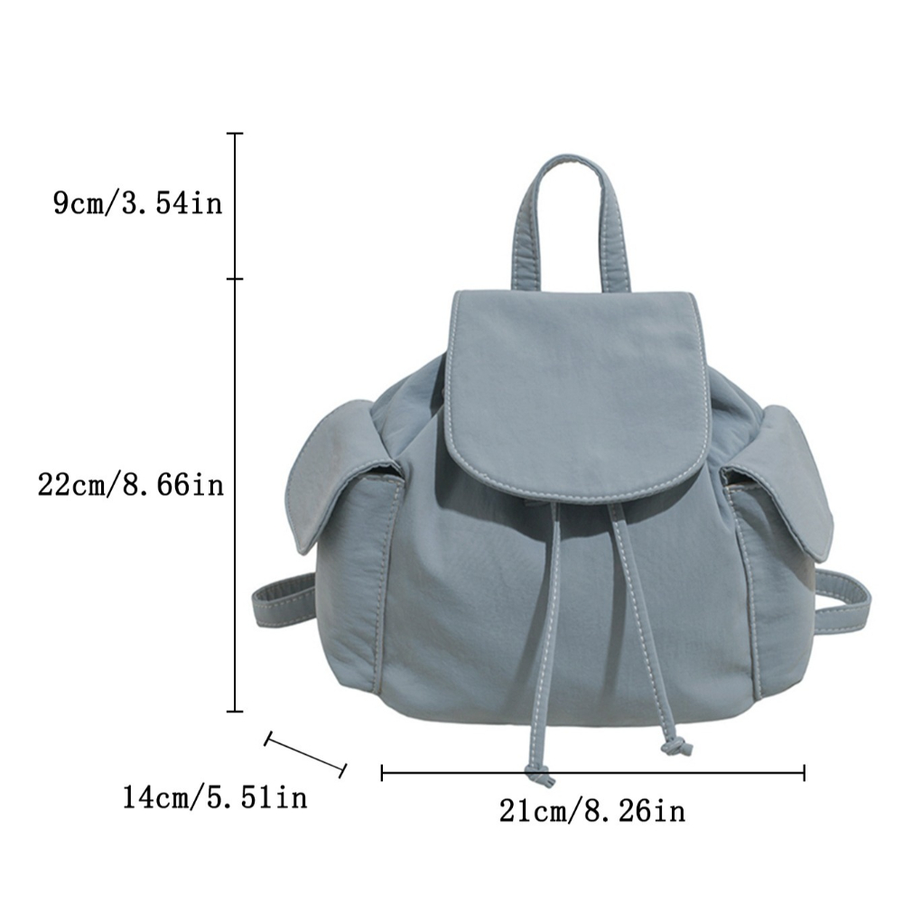 Famous Cloud Backpack Solid Color Women's Summer Travel Bag Large Capacity Multi Pocket Student Backpack