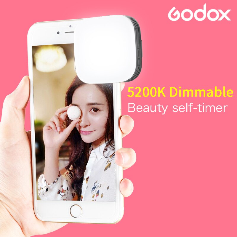 Godox M32 LED Selfie Mini Smart Clip Flash Video Light Bulit-in Li-ion Battery Brightness Adjustable LEDM32 for Photography