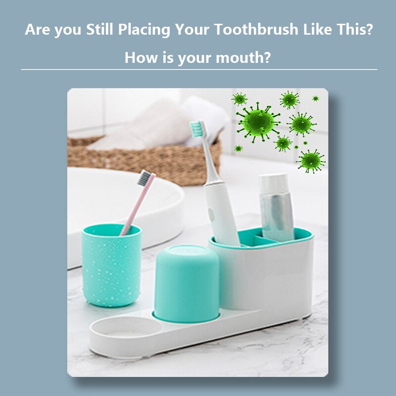 1Pcs Without Punching Toothbrush Ultraviolet Holder Sterilization Drying Toothbrush Rack Household Bathroom Accessories Set 5V