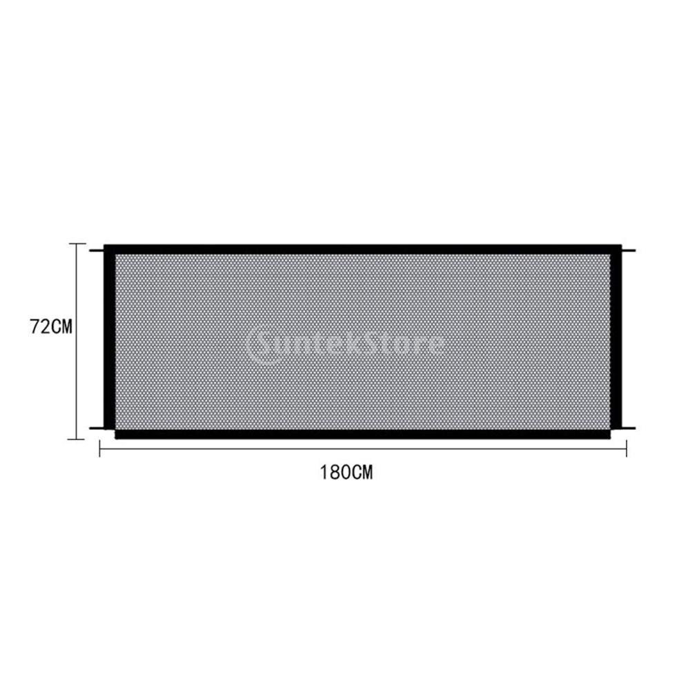 Universal Dog Gate Magic Gate Ingenious Mesh Dog Fence For Indoor and Outdoor Safe Pet Dog Gate Safety Enclosure Pet Supplies: Black1 180x72cm