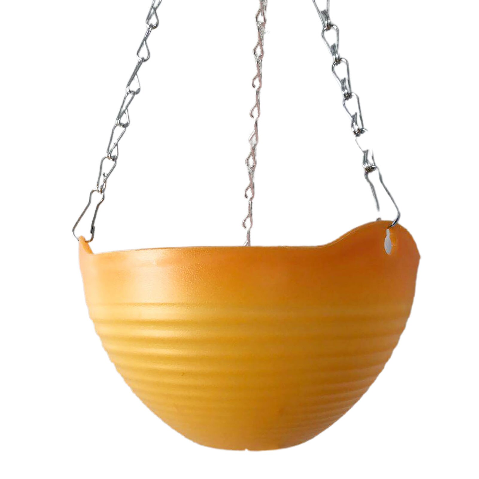 Hanging Plastic Flower Pots Garden Plant Pots Woven Hanger Planter Decorative Flower Pot Hanging Basket Balcony Decoration: S Orange
