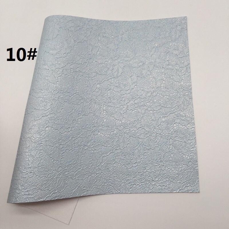 1PC 21X29CM Lace Embossed Faux Leather Fabric, Synthetic Leather Sheets, PU Leather For Making Bows LEOsyntheticoDIY T327A: 10