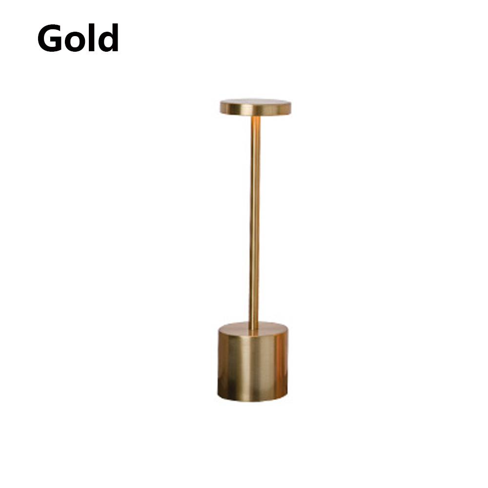 Klassisk ledet-bordlampe med berøringssensor, oppladbar, trådløs skrivebordslampe, justerbare temperaturer 3 farger, moderne ledet-nattlys: Hvit