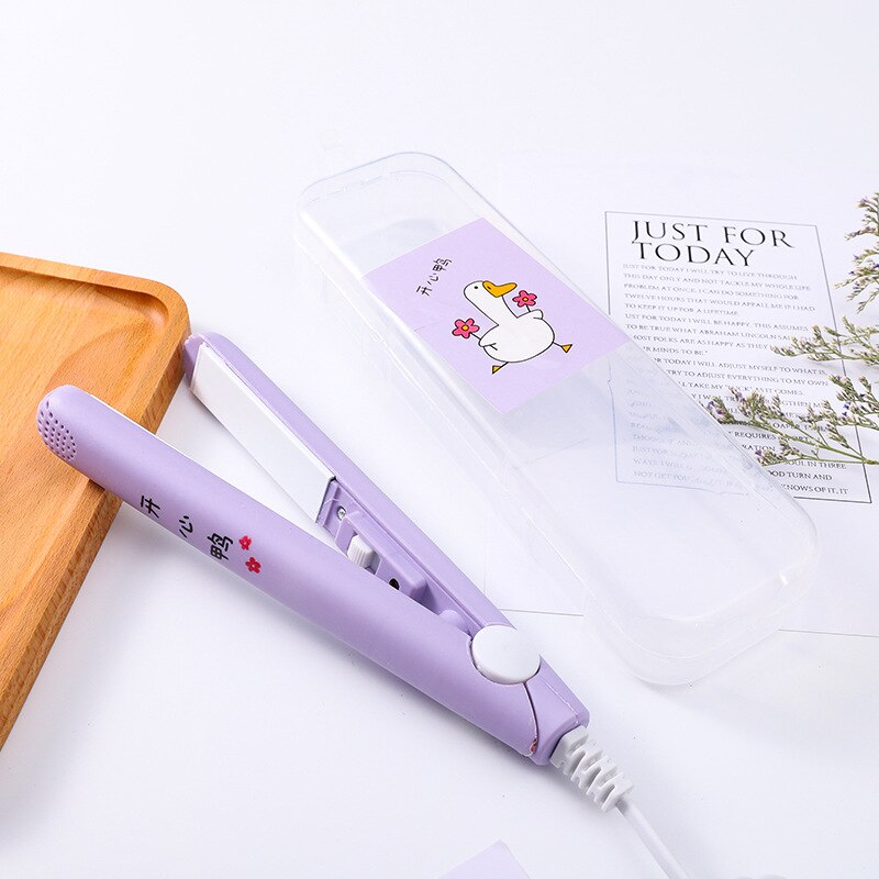 Mini lisseur à cheveux de dessin animé, portable et mignon, pour la maison et les voyages, outils de lissage des cheveux, 220v fers plats