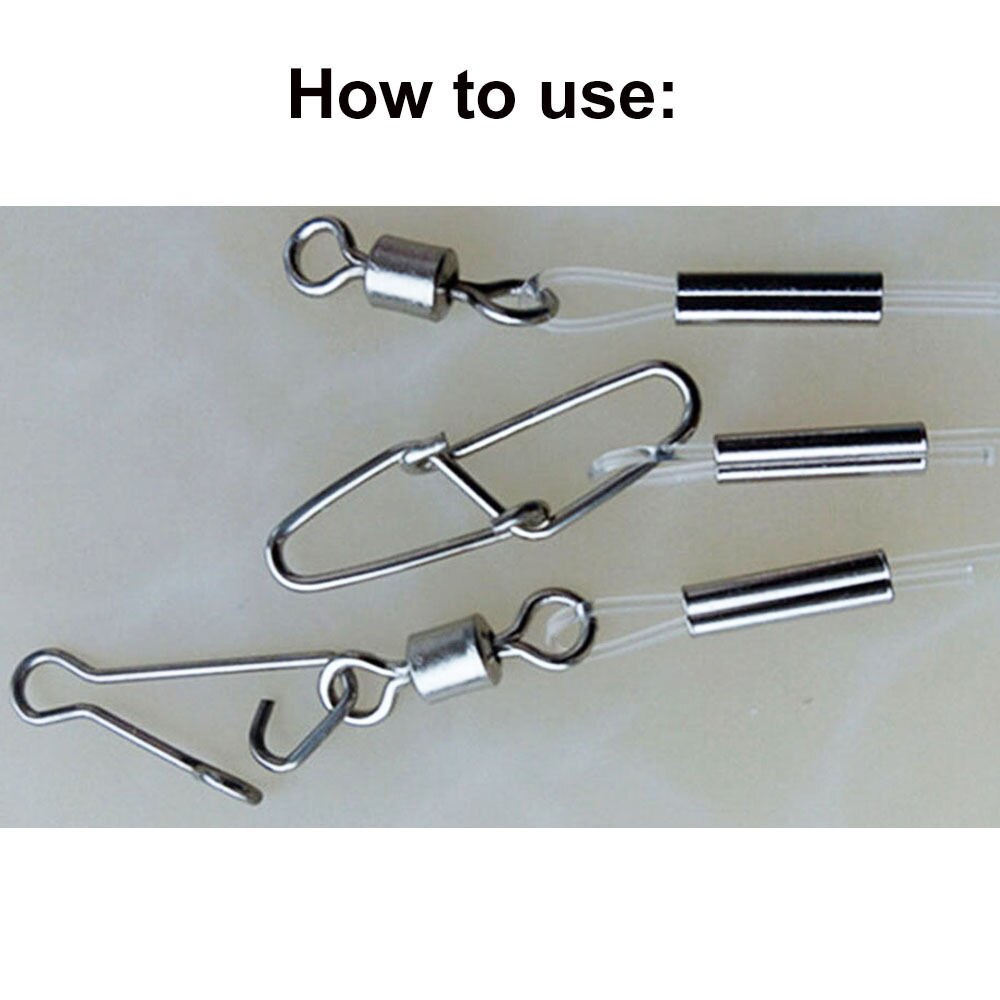 500Pcs/Lot Copper Fishing Crimp Sleeves Double Round Fishing Line Crimping Tube Wire Crimp Connector Accessories 0.8-2.6mm #4