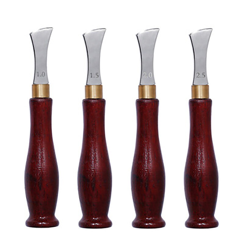 Leather Edge Tool Creaser Stainless Steel Shallow Slot Edge Lineer Pressure Edge Device Trimmer Crimping Leather Tools