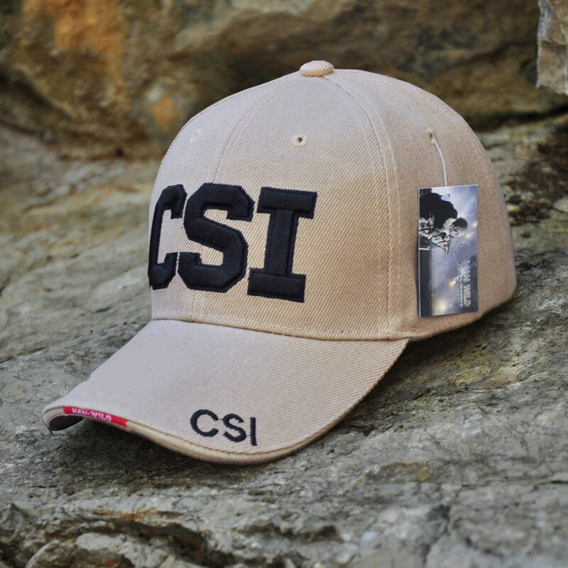 Gorra de béisbol con bordado de cabeza de tigre para hombre, gorro de béisbol con bordado de cabeza de Tigre, para acampar al aire libre: Khaki