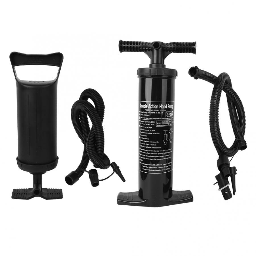 Hand Air Pump - S / L - Lightweight Plastic Cylinder Drawing Type - Portable Mini Inflator for Rubber Boats