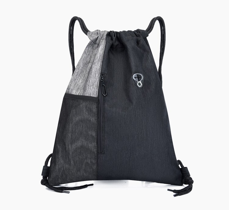 YIXIAO Outdoor Waterproof Training Sports Backpacks Fitness Drawstring Storage Casual Rucksacks Gym Bag Knapsack SJ0161: Grey