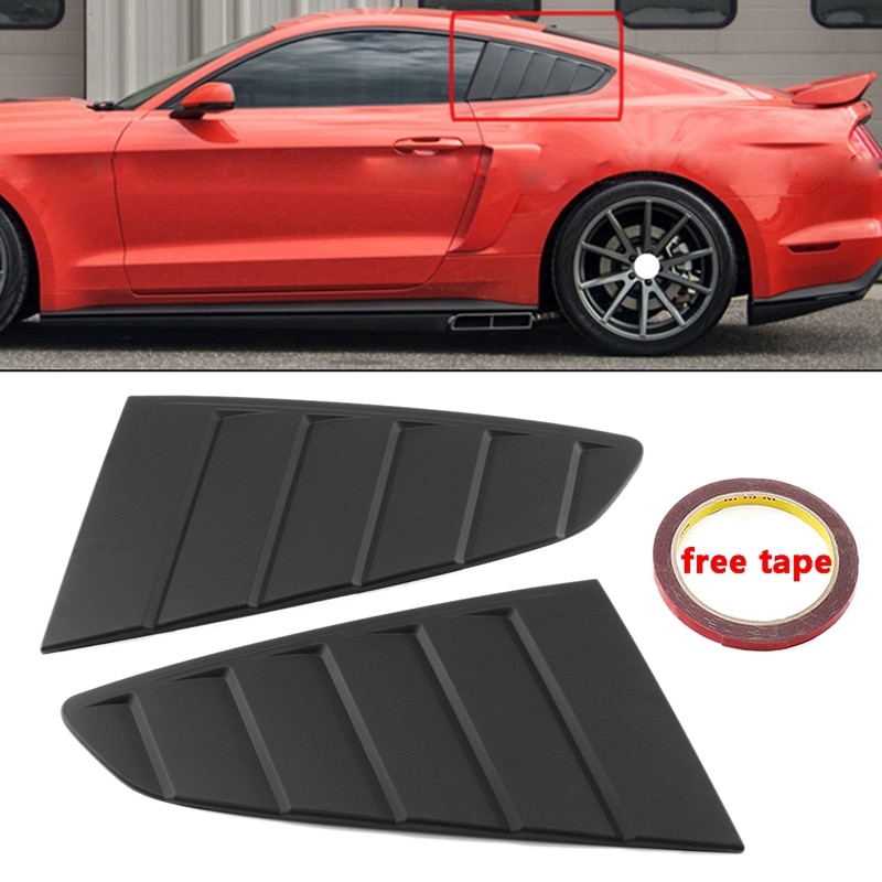 Car Window Quarter Louver Car Side Vent Scoop Cover for Ford Mustang Gt C Style