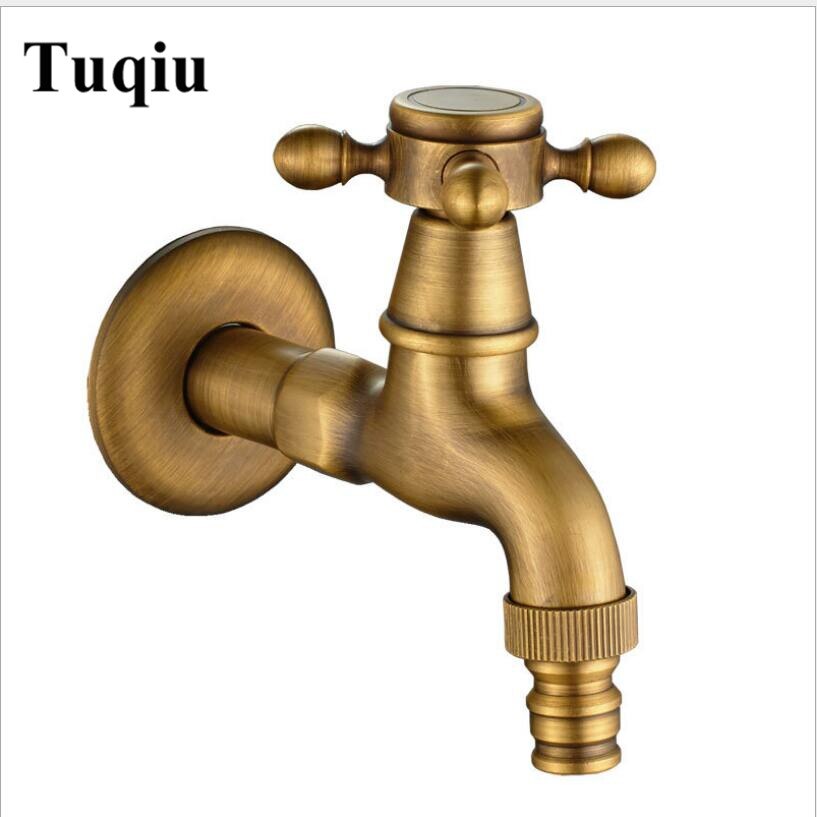 Grifo de bronce antiguo/negro para exteriores, pulido al aceite, grifo de jardín, grifo de baño, grifo de lavadora/fregona,