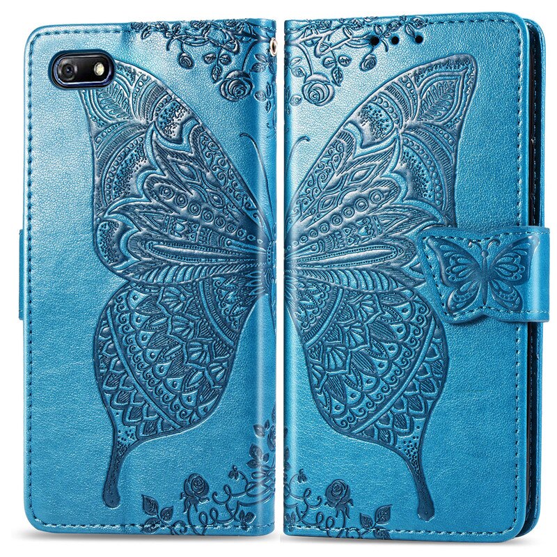 Huawei Y5 Lite Case Flip Wallet Leather Case For Huawei Y5 Lite Y5Lite Y 5 Lite DRA-LX5 Phone Case Coque Cover: Light Blue