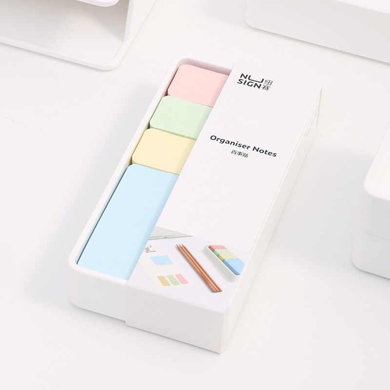 Deli Nusign Sticky Note Pad Desktop Color Paper Notes Organizer Stationery Office Supplies