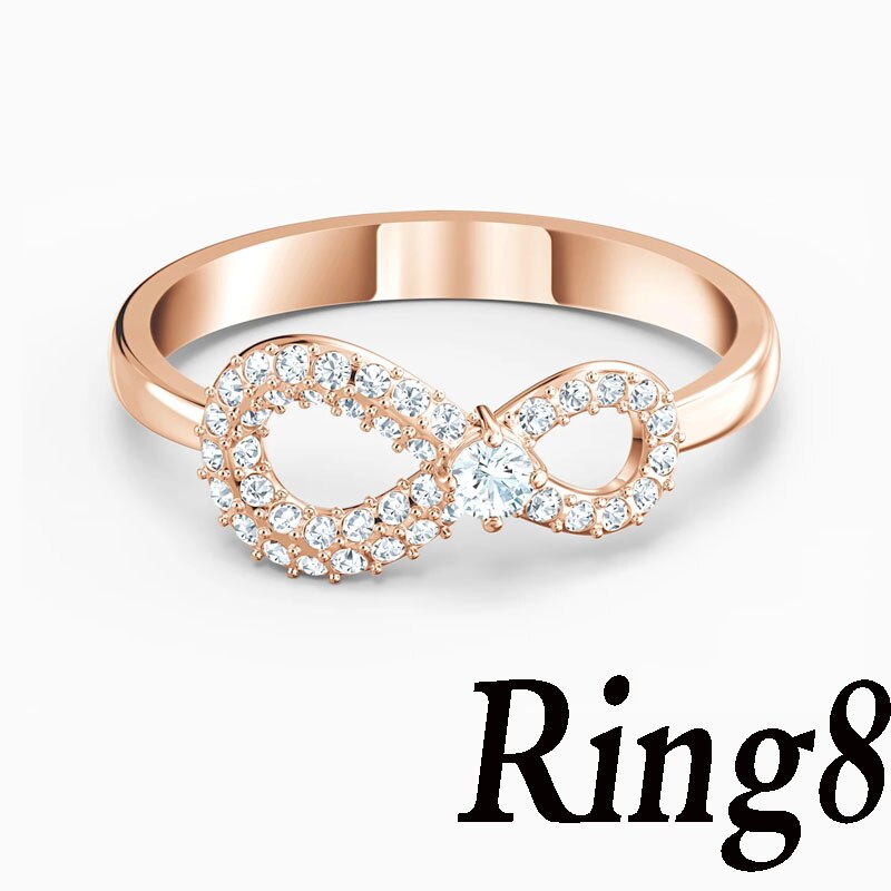 2020 di modo di Nuovo Oro Rosa INFINITY CUORE, A forma di Y Signore Della Collana Originale Gioielli Donna per Dare Fidanzata Di Compleanno Best Regalo: ring8