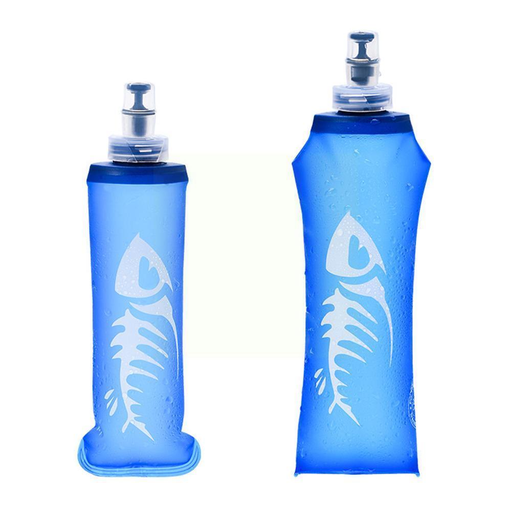 Sport Tpu Inklapbare Vouwen Zachte Fles Water Zak 500Ml Hydratatie Cup Water 250Ml Waterkoker Blaas Push Water Flessen