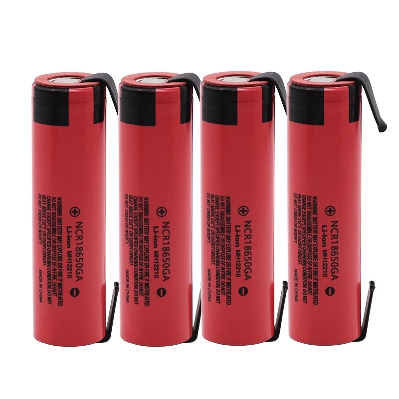 NCR 18650GA 20A discharge 3.7V 3500mAh 18650 Battery rechargeable battery for toy flashlight flat-top lithium battery+Nickel