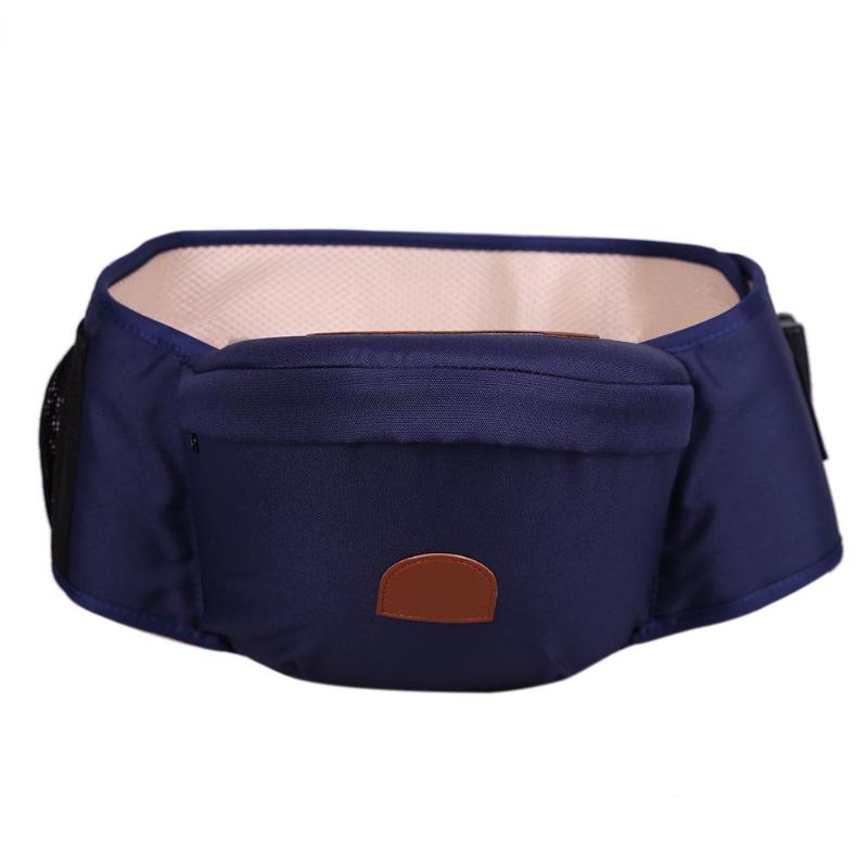 Baby drager heupkruk loopstoel voor baby's draagzak heupgordel rugzak heupgordel kinderen baby heupstoel peuter heupkruk: Donkerblauw
