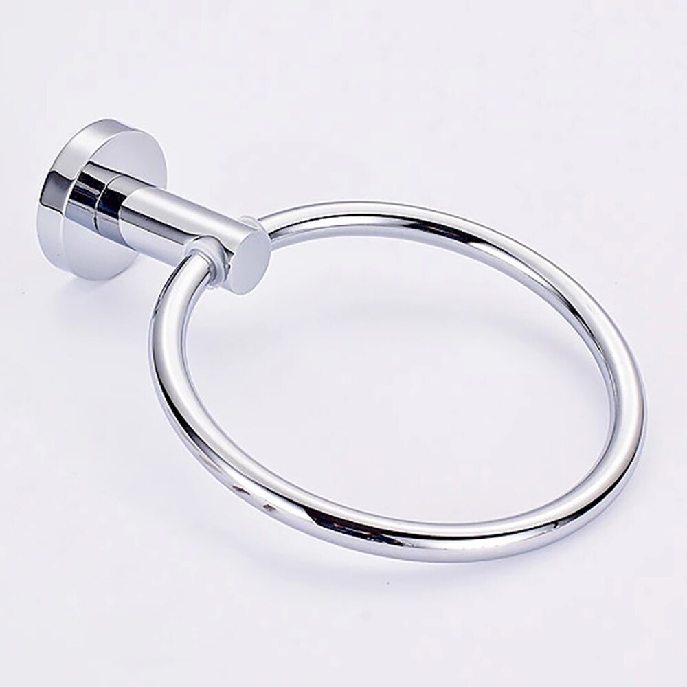 Edelstahl Runde Stil Wand-Montiert Handtuch Ring Halter Hanger Badezimmer