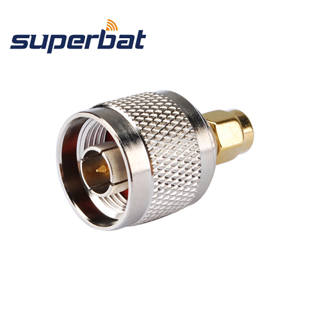 Superbat 5pcs SMA-N Adapter RP-SMA Plug(female pin) to N Male Straight RF Coaxial Connector