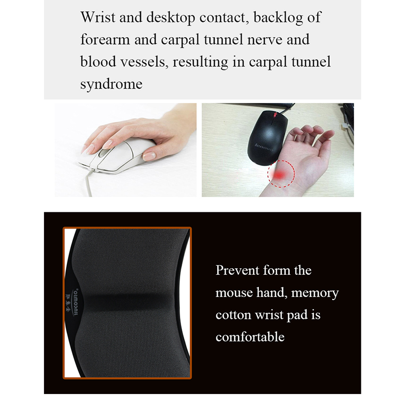 Antypoślizgowa podkładka pod mysz z pianki memory Podkładka pod mysz Ergonomiczna podkładka pod nadgarstek Ergonomiczna podkładka pod mysz do komputera Laptop Desktop