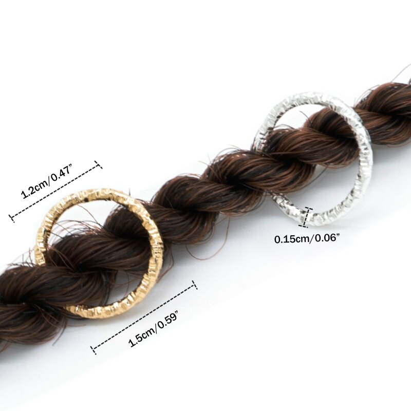 Hair Braid Cuff Set of 110 Hair Braid Dreadlock Beads Cuffs Clips Braid Spiral Braid Hair Extension for Woman Hair