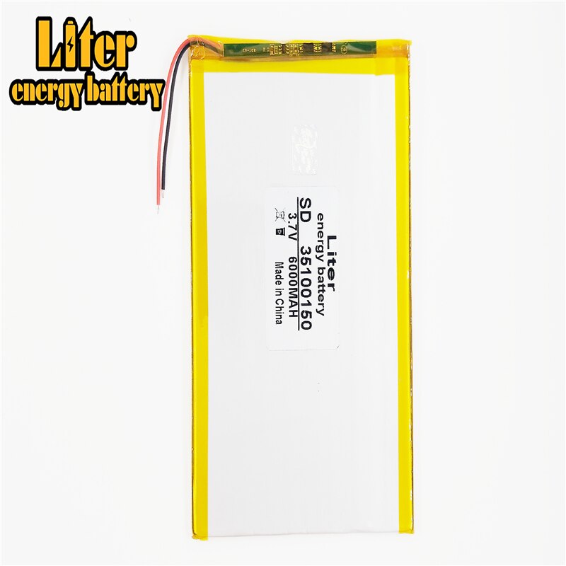 35100150 tablet-akkus, kapazität 3.7v 6000 , universeller lithium-ionen-akku für  pc 8 9 zoll-tablets