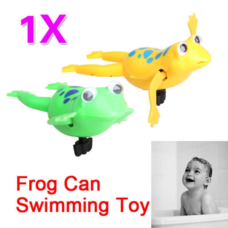 Grenouille de natation piscine à piles mignon jouet de bain liquidation jouets de bain pour enfants nager jouer eau grenouilles jouets de bain couleur aléatoire