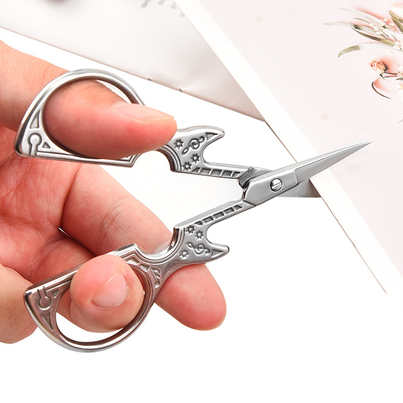 Tailor Scissors Sharp Stainless Steel Needlework Scissors Guitar Gold Small Embroidery Scissors