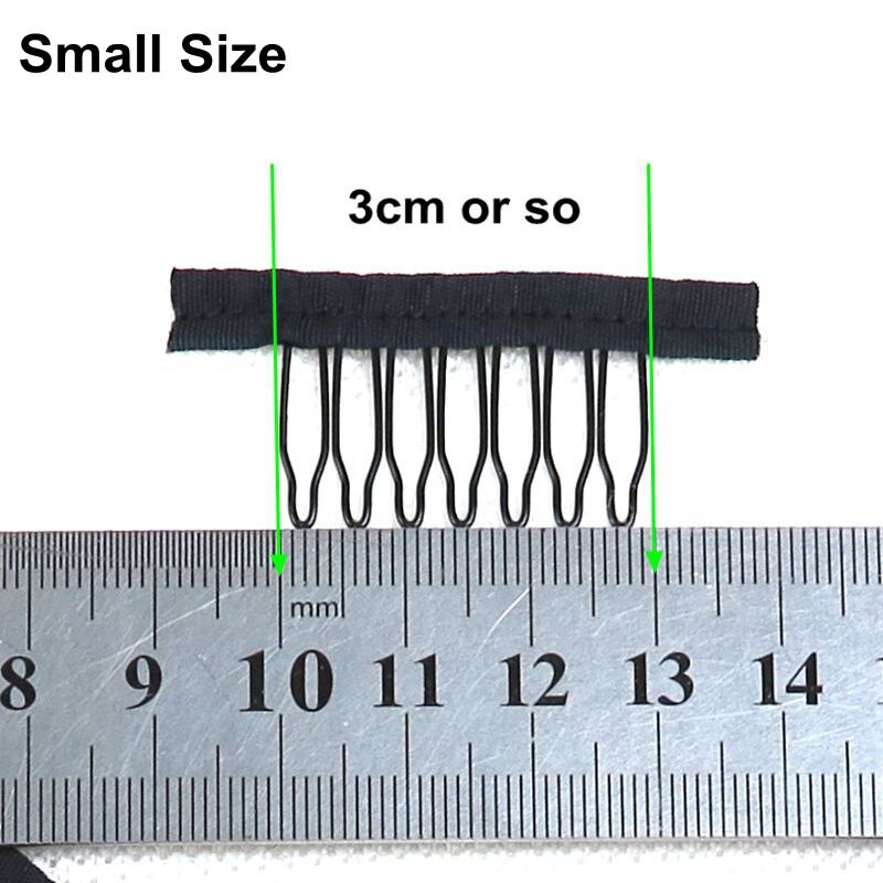40 Pieces 7-teeth Durable Black Comb Clips For Hair Extensions Small Wig Combs Clips For Wig Caps