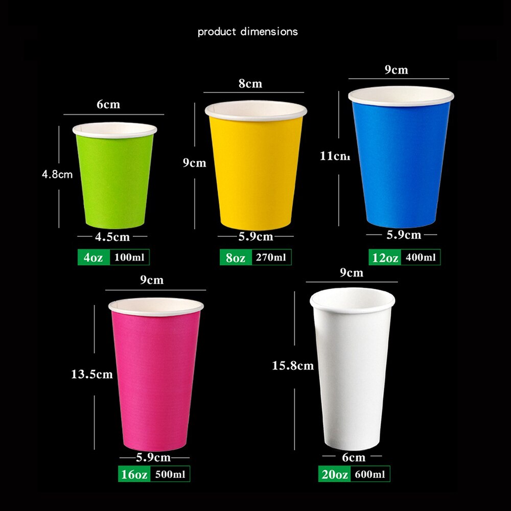 Disposable Paper Cup Household Coffee Milk Tea Cup Office Belt Thickened without Lid Tasting Cup 4 Oz 100ml Blue