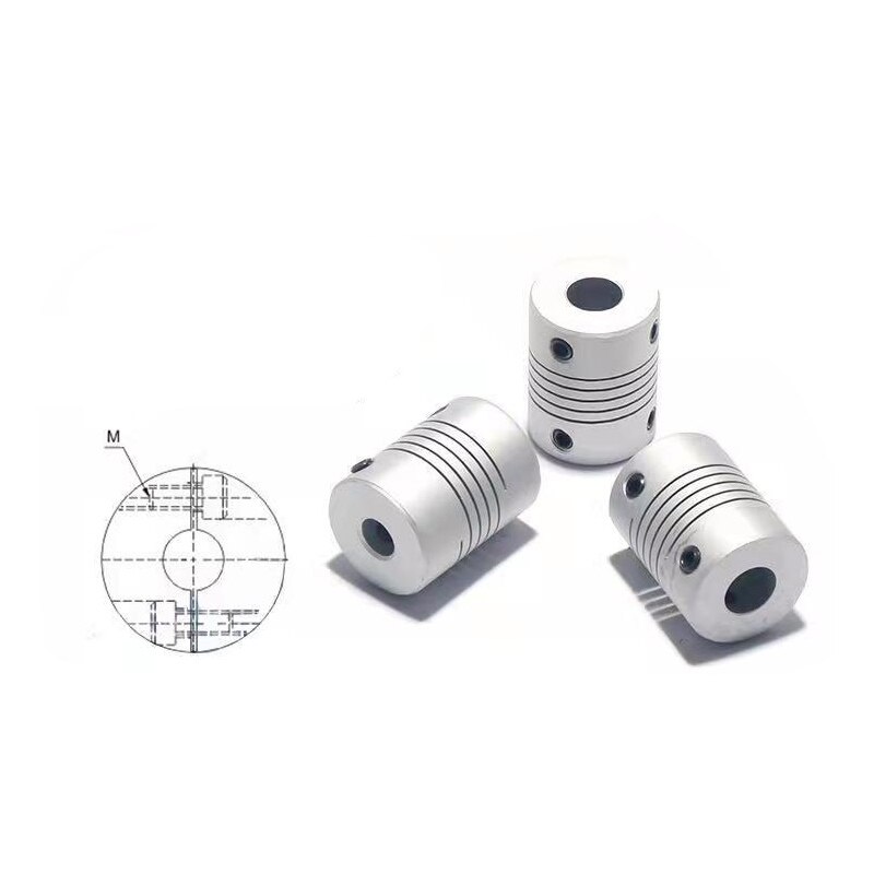 Flexible Coupling D19L25 5x8mm Aluminium Z Axis CNC Motor Jaw Shaft Coupler For Stepper Motor Coupler Shaft Couplings 3D Printer
