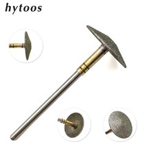 HYTOOS-brocas de diamante para manicura y pedicura, accesorios para taladro de uñas, disco de lijado de Metal de 3/32"
